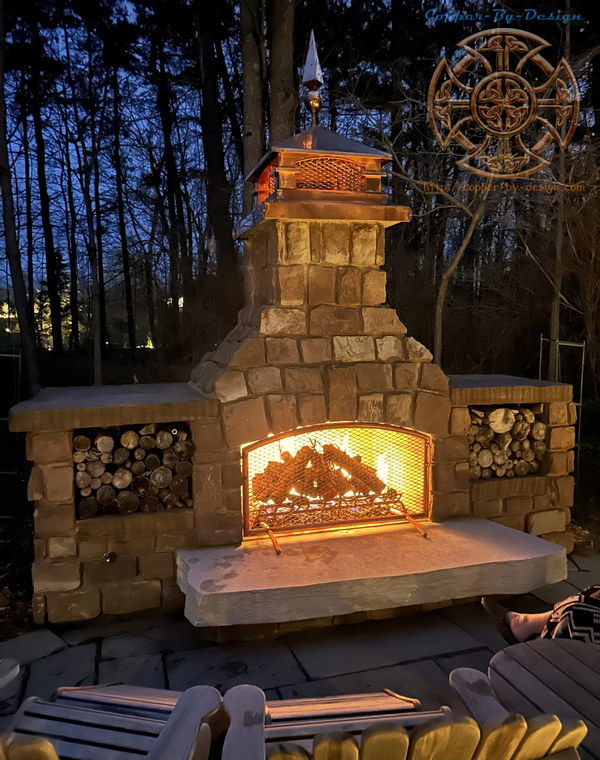The Lazarus Chimney Cap & Fireplace Screen