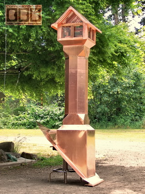  A Birdhouse style copper chimney/cap for Matury in Munster, Indiana