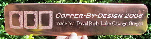Company logo name plaque