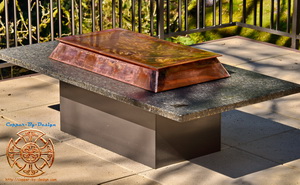 rectangular copper fire pit cover