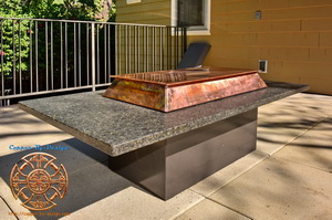 rectangular copper fire pit cover