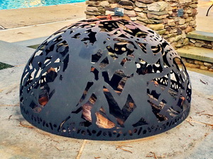 steel fire-pit cover
