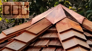 Gazebo Roof Cap for a wood shake roof