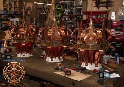 Black's Set of 4 Crown Style Lanterns