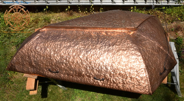 87" X 125" low-profile dome shaped copper fire pit cover